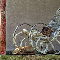 Buy canvas prints of Rocking Chair on a porch by Dianne 