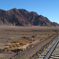 Buy canvas prints of Rail Road in the Desert by Shervin Moshiri