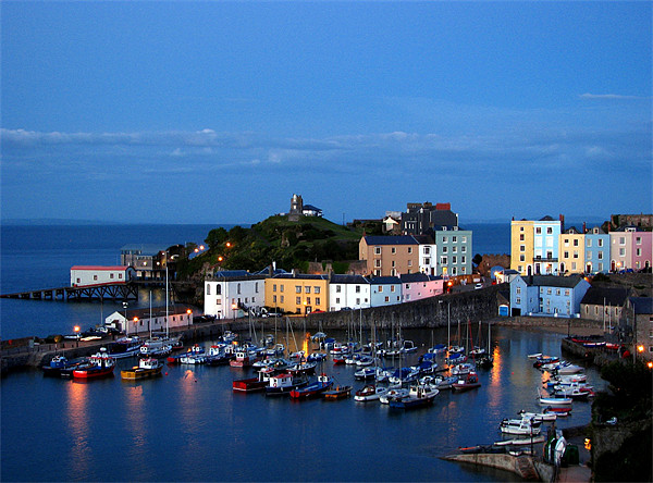 Tenby Harbour-Pembrokeshire-Wales. Framed Print by paulette hurley