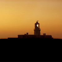 Buy canvas prints of Strumble Head Lighthouse. Ynysmeicl. St Michael,s  by paulette hurley