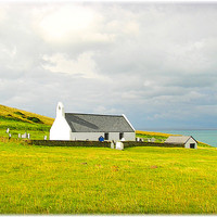 Buy canvas prints of Mwnt Chapel. by paulette hurley