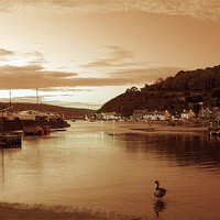 Buy canvas prints of Lower Town Fishguard. by paulette hurley