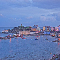 Buy canvas prints of Tenby Harbour High Tide.Wales. by paulette hurley