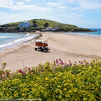 Buy canvas prints of Burgh Island Sea Tractor by Gill Allcock