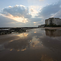 Buy canvas prints of White Cliffs at Dawn by Gill Allcock