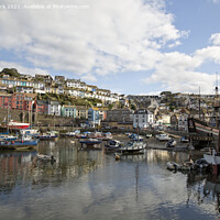 Buy canvas prints of Brixham Harbour by Gill Allcock