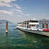 Buy canvas prints of Boat on Lake Maggiore by Gill Allcock