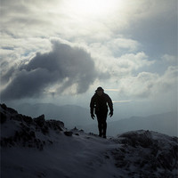 Buy canvas prints of Winter on Snowdon by Andrew Millington