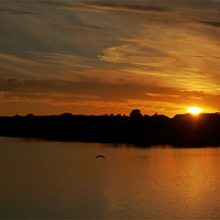 Buy canvas prints of Sunset over Fishmoor Reservoir by Peter Elliott 