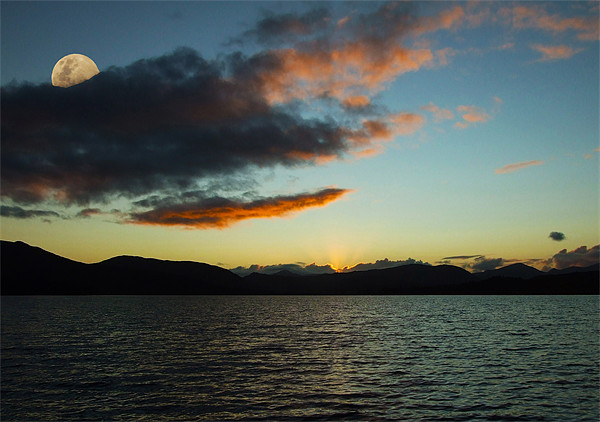 Sunset Loch Tulla Glencoe Scotland Picture Board by Peter Elliott 