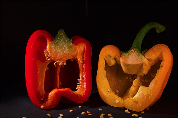 Laughing Peppers Picture Board by Peter Elliott 