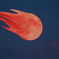 Buy canvas prints of Burning Moon by Peter Elliott 