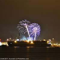 Buy canvas prints of Mayflower Fireworks by Donna Collett