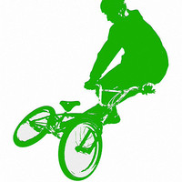 Buy canvas prints of BMX in Green by Donna Collett