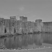 Buy canvas prints of Caerphilly Castle by Donna Collett