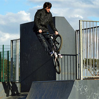 Buy canvas prints of BMX Hop by Donna Collett