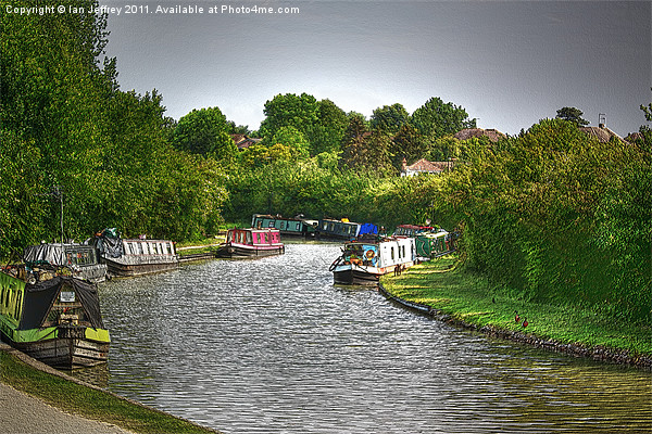 Narrowboats at Marsworth Picture Board by Ian Jeffrey
