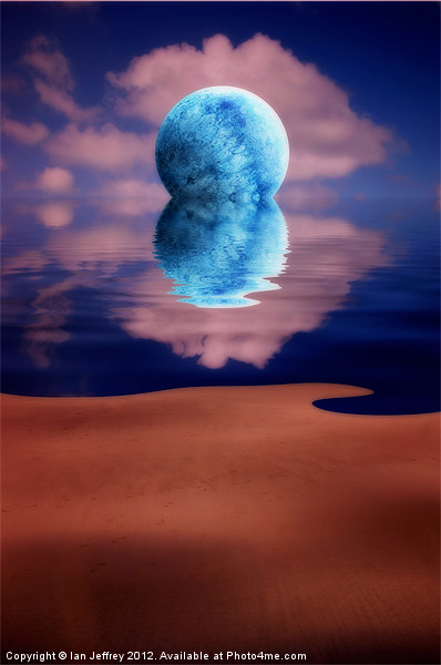 Blue Moon Rising Picture Board by Ian Jeffrey