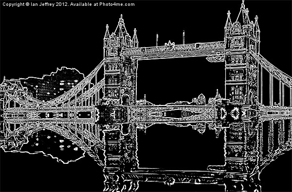 Tower Bridge - London Picture Board by Ian Jeffrey