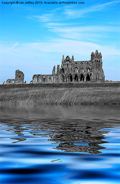 Whitby Abbey Isolation Picture Board by Ian Jeffrey