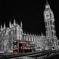 Buy canvas prints of London Bus by Ian Jeffrey