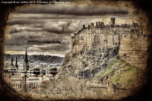 Edinburgh Castle Picture Board by Ian Jeffrey