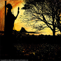 Buy canvas prints of St Aidans Statue of Lindisfarne by Ian Jeffrey