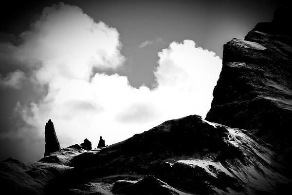 Old Man of Storr Silhouette Picture Board by Ian Jeffrey