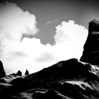 Buy canvas prints of Old Man of Storr Silhouette by Ian Jeffrey