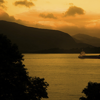 Buy canvas prints of Loch Linnhe Sunrise, by Ian Jeffrey