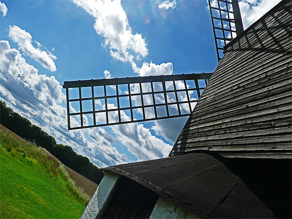 Windmill Sails Picture Board by Ian Jeffrey