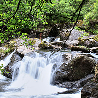 Buy canvas prints of Glen Massan Waterfall by Ian Jeffrey