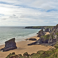 Buy canvas prints of Bedruthan Steps, Cornwall by Dawn Cox