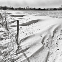Buy canvas prints of Snow drifts, snow landscape by Dawn Cox