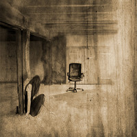 Buy canvas prints of girl in an empty room by Dawn Cox