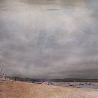 Buy canvas prints of A Seaside Stroll by Dawn Cox