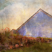 Buy canvas prints of The Blue Cottage by Dawn Cox