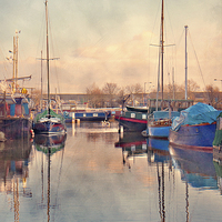 Buy canvas prints of  Boats at Gravesend by Dawn Cox