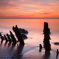 Buy canvas prints of Posts at sunset by Izzy Standbridge