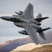 Buy canvas prints of F 15C Eagle Low Fly by Izzy Standbridge