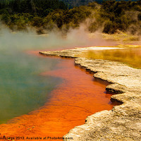 Buy canvas prints of The Champagne Pool at Rotorua, New Zealand. by Izzy Standbridge