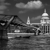 Buy canvas prints of London St Pauls and Millennium Bridge by Izzy Standbridge