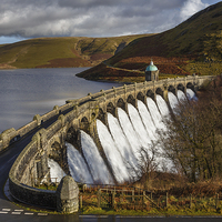 Buy canvas prints of Craig Goch reservoir and dam by Izzy Standbridge
