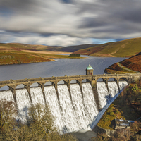 Buy canvas prints of Craig Goch reservoir and dam by Izzy Standbridge