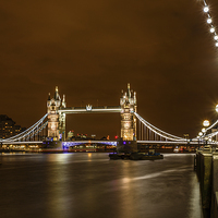 Buy canvas prints of Tower Bridge and South Bank, London by Izzy Standbridge