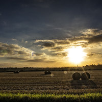 Buy canvas prints of Autumn Sunset by richard downes