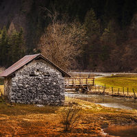 Buy canvas prints of The Hut by richard downes