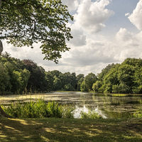 Buy canvas prints of  Nostell Priory Lake by richard downes