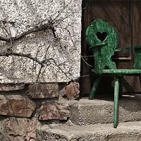 Buy canvas prints of Green Chair by richard downes