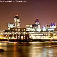 Buy canvas prints of London South Bank at night by Mohit Joshi
